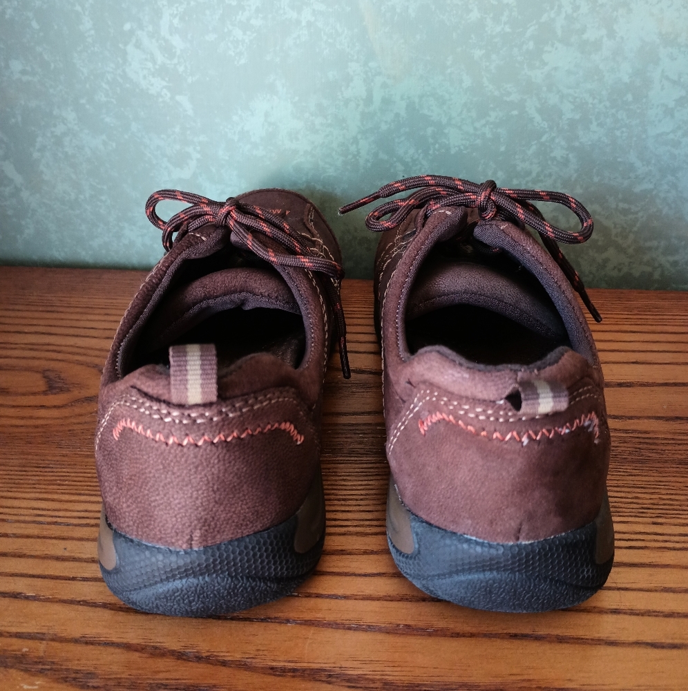 Earth Origins Brown Leather Hiking Walking Shoes Womens 6 Athleisure - Picture 6 of 9